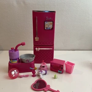 2012 Barbie Pink Glam Refridgerator Playset ~ Complete - Bild 1 von 12