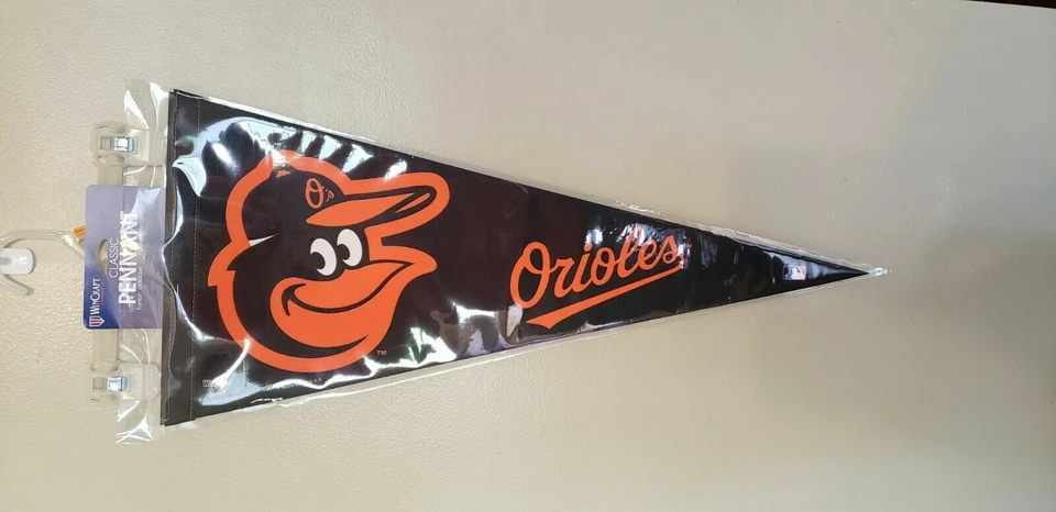 BALTIMORE ORIOLES MLB  FELT PENNANT BASEBALL 12X30 - Image 1 of 1