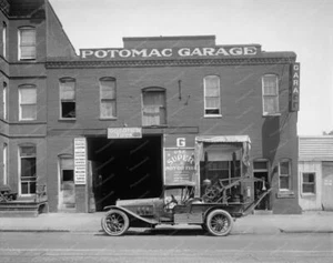 The Potomac Garage Antique Tow Truck 8x10 Reprint Of Old Photo - Picture 1 of 1