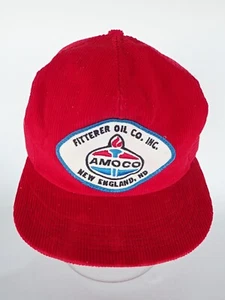 Vintage snapback hat cap: AMOCO FITTERER OIL CO NEW ENGLAND ND - Picture 1 of 7