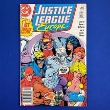Justice League Europe #1 NEWSSTAND DC Comics 1989 Keith Giffen Bart Sears