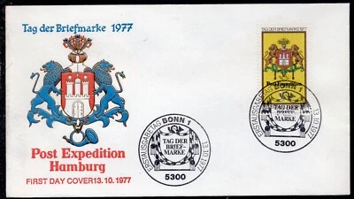 212 - Germany 1977 - The Day of Stamps - FDC - Image 1 of 2