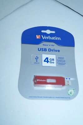 Verbatim 95236 Verbatim 4GB Store 'n' Go USB Flash Drive - Red - 4 GB - USB - 1 - Image 1 of 2