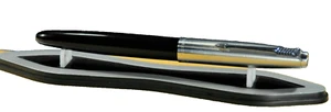 "Parker" "21" SUPER Black&CT Made in US c.1957's Fountain pen w/ Case - Picture 1 of 12