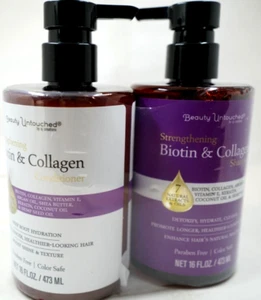 Beauty Untouched ~ Champú y acondicionador fortalecedor de biotina y colágeno 16 oz - Imagen 1 de 2
