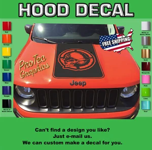 Hood Decal Fits Jeep Renegade Blackout (Metal Mulisha) Ren-76 - Picture 1 of 4