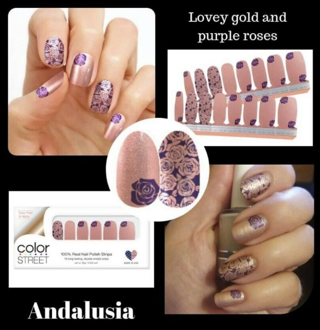 WING WOMAN Color Street Nail Polish Strips Butterfly Wings Pink Purple