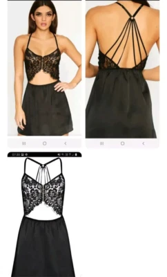 Ann Summers Tryst Black Babydoll   XS 4 6 - Image 1 of 4