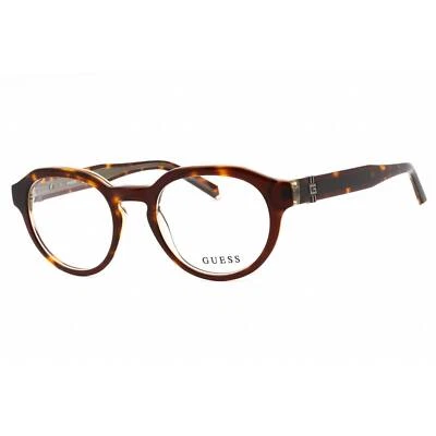 Anteojos Guess para hombre acetato habana oscuro borde completo marco forma ovalada GU50083 052 Foto 1 de 2