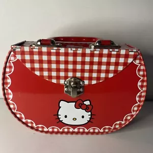 Hello Kitty Tin Metal Purse Red Retro Vintage 2003 Rare - Picture 1 of 7