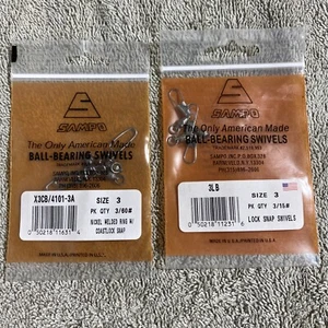 Sampo Snap Swivels 15lb and 60lb Made in USA - 2 Packs - FAST SHIPPING! - Picture 1 of 1