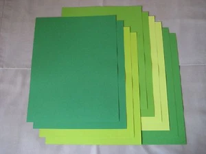 SALE!! 8.5 x 11 CARDSTOCK PAPER - SHADES OF GREEN #1 - LOT OF 10 - NEW!! - Picture 1 of 1