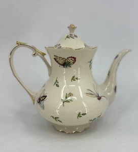 Burton Burton Cream Morning Meadow Teekanne Schmetterling Libelle Marienkäfer Blumen - Bild 1 von 16