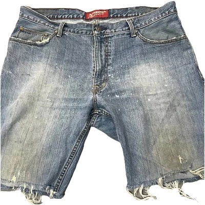 Vintage Arizona Jean Denim Cutoff Shorts Distressed Jorts Size 38” - Image 1 of 4