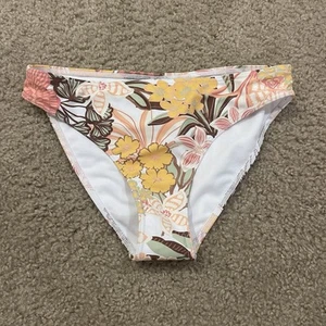 Roxy Swim Girls Bikini Swim Suit Bottom Size 16 Multicolor Floral - Picture 1 of 4
