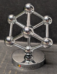 Brussels Atomium Silver Metal Souvenir 3.5"H x 2.5"W - Picture 1 of 6