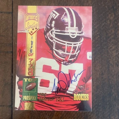 tre johnson rookie rc draft auto autograph temple owls Signature Rookies - Image 1 of 2