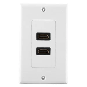 Dual Port Gold Plated With Ethernet Wall Plate Face Cover For Home Theat FY - Afbeelding 1 van 7