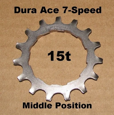 Shimano Dura Ace 15t Middle Position Freewheel Cog 7-Speed NOS NEW Old Stock - Image 1 of 4