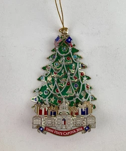 2016 Texas State Capitol Ornament Holiday Decorated Christmas Tree 3D Metal - Picture 1 of 4