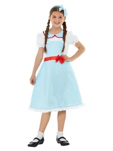 Smiffys Country Girl Costume, Blue & White (Size M) - Foto 1 di 1