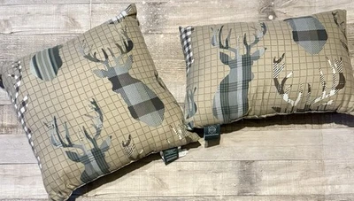 Almohadas a cuadros Southern Home modernas color tostado verde ¡Bonitas! Foto 1 de 4