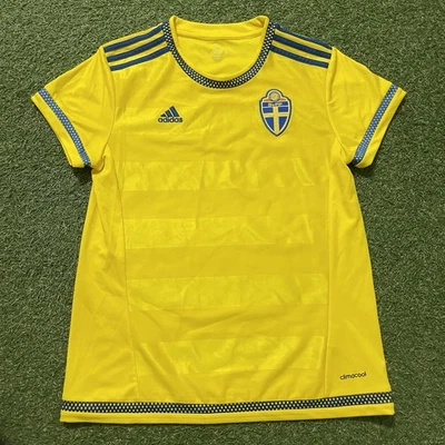 Camiseta de fútbol local de la Selección Nacional de Suecia 2014 para mujer mediana M Foto 1 de 4