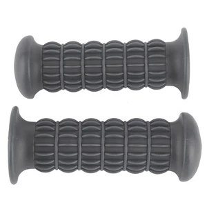 ˘Gray Shakeproof Non Slip Rubber Grips Motorbike Accessory For 25‑28mm - Picture 1 of 12