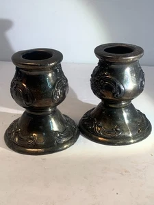 Par de candelabros Wallace barrocos plateados 736, LEER - Imagen 1 de 17