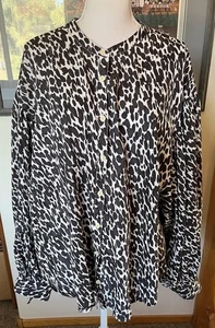 Maeve Anthropologie 3X Animal Print Button Down Blouse - Picture 1 of 12