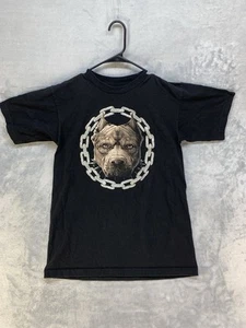 Vintage Y2K King Of Mean Pitbull Dog T-Shirt M Schwarz - Bild 1 von 4