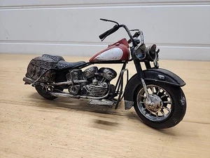 Vintage Handmade Metal Harley Motorbike 27cm Toy Harley Display - Photo 1/3