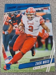 Panini Prestige Rookies Zack Moss 2020 #300 (RC) numerado/299 V375 - Imagen 1 de 2