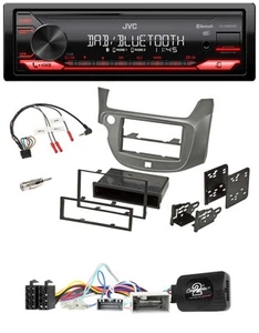 JVC Bluetooth USB DAB Lenkrad Autoradio für Honda Jazz ab 2014 silber - Bild 1 von 9