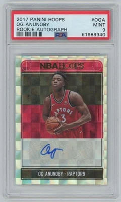 2017-18 Hoops Rookie Autographs psa9 OG Anunoby Toronto Raptors #RA-OGA - Image 1 of 2