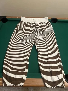 Nike Phoenix Fleece Sweatpant Women XL Zebra Stripe Oversized DZ3102-205 - Picture 1 of 12