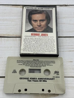 George Jones Anniversary Ten Years Of Hits (Country Music Audio Cassette Tape) - Image 1 of 2