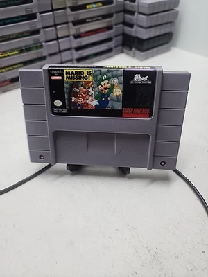 Cartucho de videojuego Mario is Missing Super Nintendo auténtico SNES solo probado Foto 1 de 2