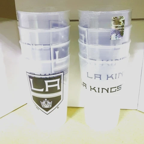 Los Angeles Kings Plastic Travel Tumbler Cup Mug 4 pack 16oz New NHL Licensed Cover