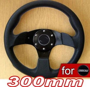 Volante Sportivo 300mm per Fiat Panda Bravo Brava Punto Stilo 500 124 126 128 - Picture 1 of 1