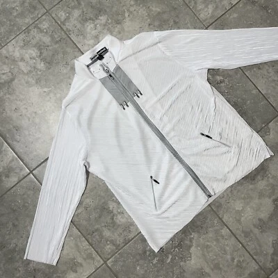 Легкая эластичная куртка Jamie Sadock на молнии для гольфа тенниса белая 2XL - Изображение 1 из 4