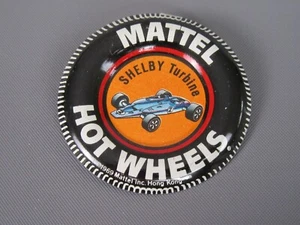 B119 Hot Wheels Redline Hong-Kong 1969 Shelby Turbine Bouton Badge Métal Origine - Imagen 1 de 4