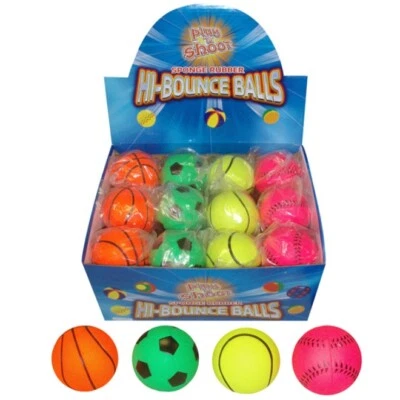 HENBRANDT Pelotas faciales deportivas de espuma de alto rebote 6 cm rosa verde amarillo naranja (1, 4 o 24)