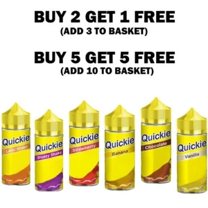 E Liquid 100ml Quickie Milkshake Vape Juice 70VG/30PG 0mg CLEARANCE - Picture 1 of 1