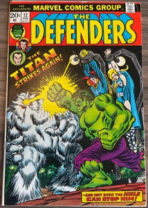 The Defenders Issue # 12 Titan Strikes Again Comic First Print Marvel 1974 - Picture 1 of 2