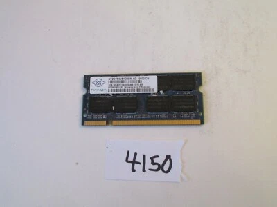 Nanya NT2GT64U8HD0BN-AD 2Gb 800Mhz PC2-6400 DDR2 SODIMM laptop memory RAM (4150) - Image 1 of 2