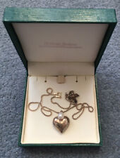 Ernest Jones Heart, Pearl, and Bird Charm Pendant Necklace