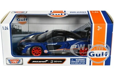 MCLAREN SENNA #56 AZUL OSCURO "ACEITE DEL GOLFO" 1/24 COCHE MODELO FUNDIDO A PRESIÓN POR MOTORMAX 79668 Foto 1 de 4