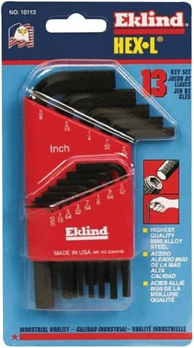 Eklind 10113 Imperial Short Handle Hex L-Key Set, 13 Piece - Image 1 of 1