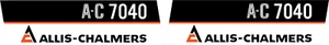 Juego de calcomanías para capucha Allis Chalmers 7040 - Imagen 1 de 1